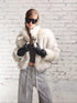 2TH DESIRE Metal-Buckle Stand Collar Faux Fur Coat – view 2