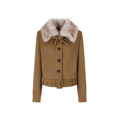 Plush-Collar Quilted Cotton Jacket