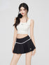 Lace-Paneled Skirt - CHINASQUAD