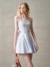 Natural Cotton Embroidered Little Blue Dress - CHINASQUAD