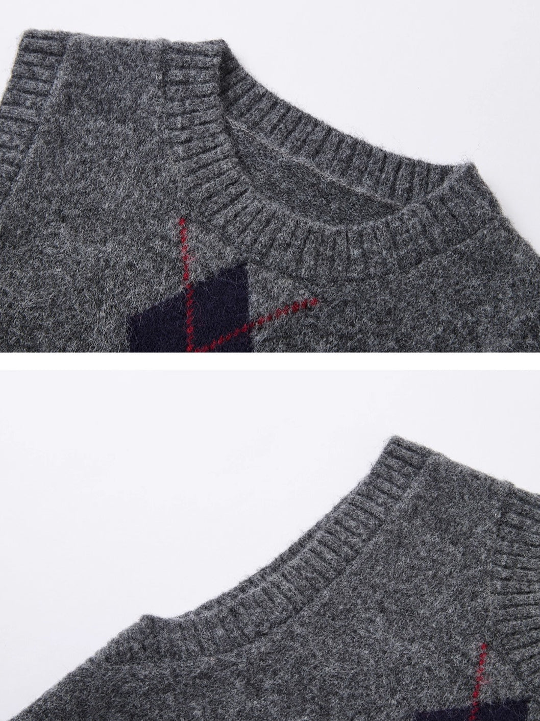Floral Diamond Knit Vest / Cardigan / Skirt Set