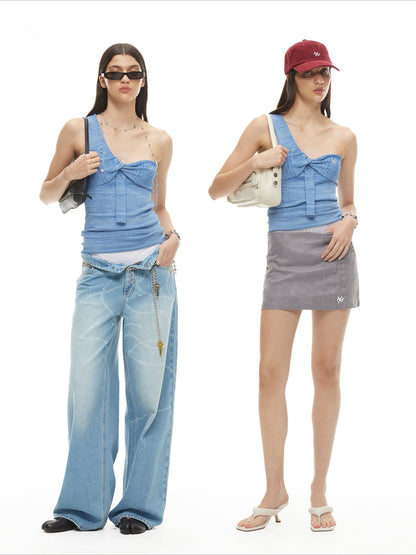 Twisted Draped Bandeau Bustier