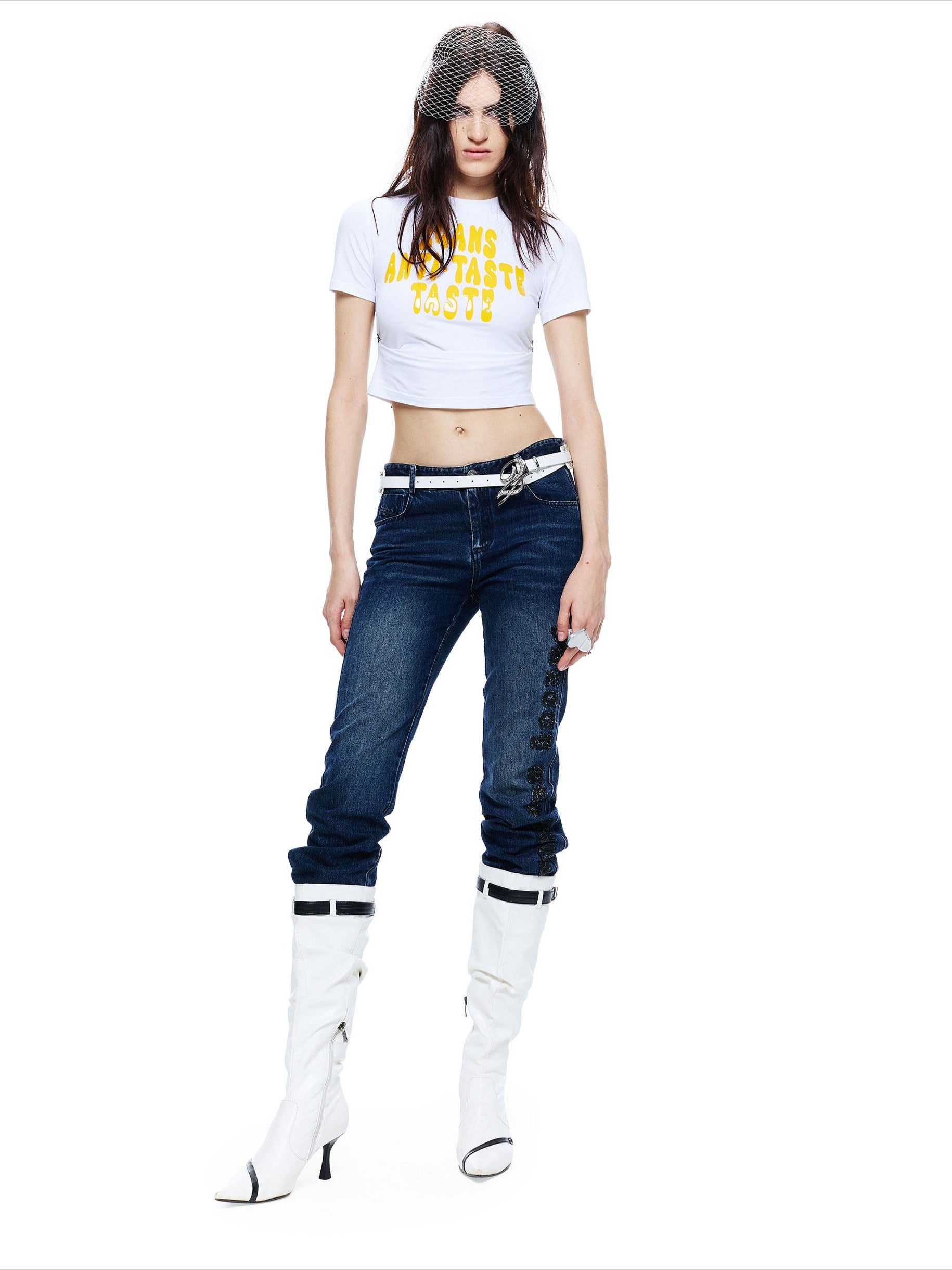 Graphic Waist-Adjustable Slim Fit T-Shirt
