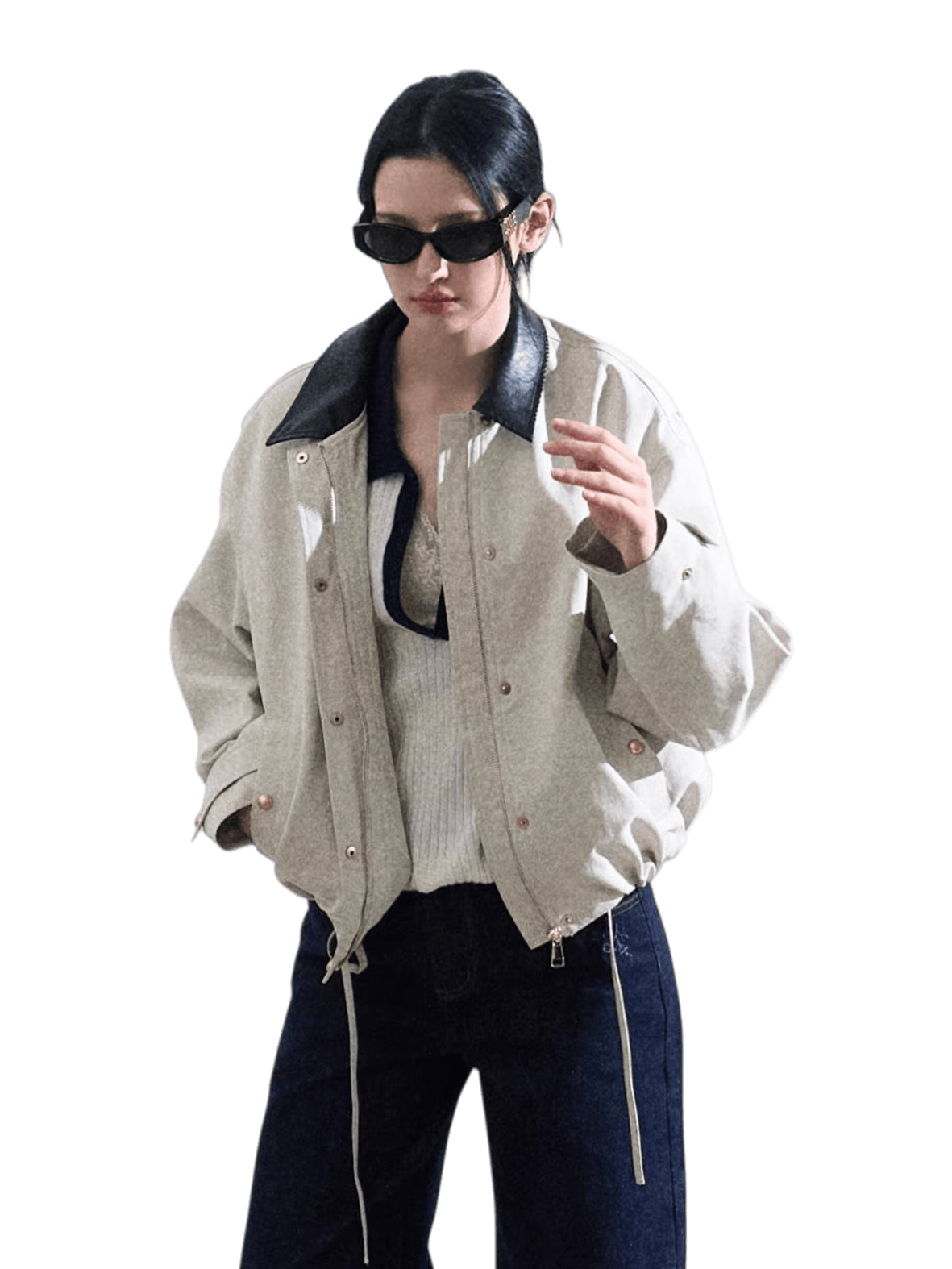 Vintage Intellectual-Style Relaxed Short Jacket