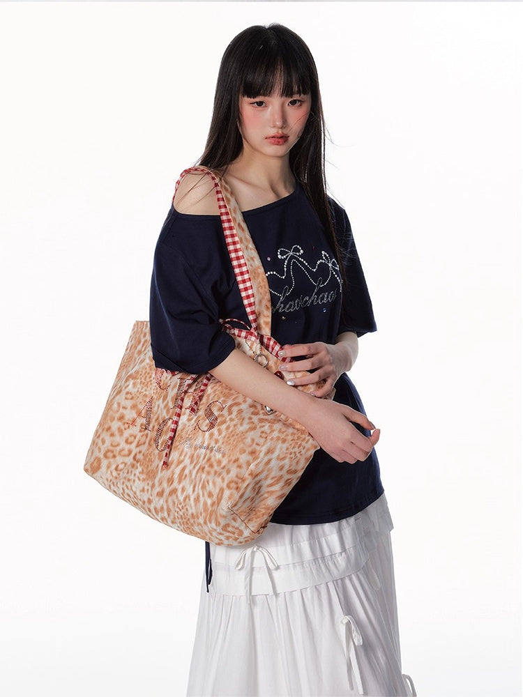 Crystal-Embellished Reversible Large Tote Bag