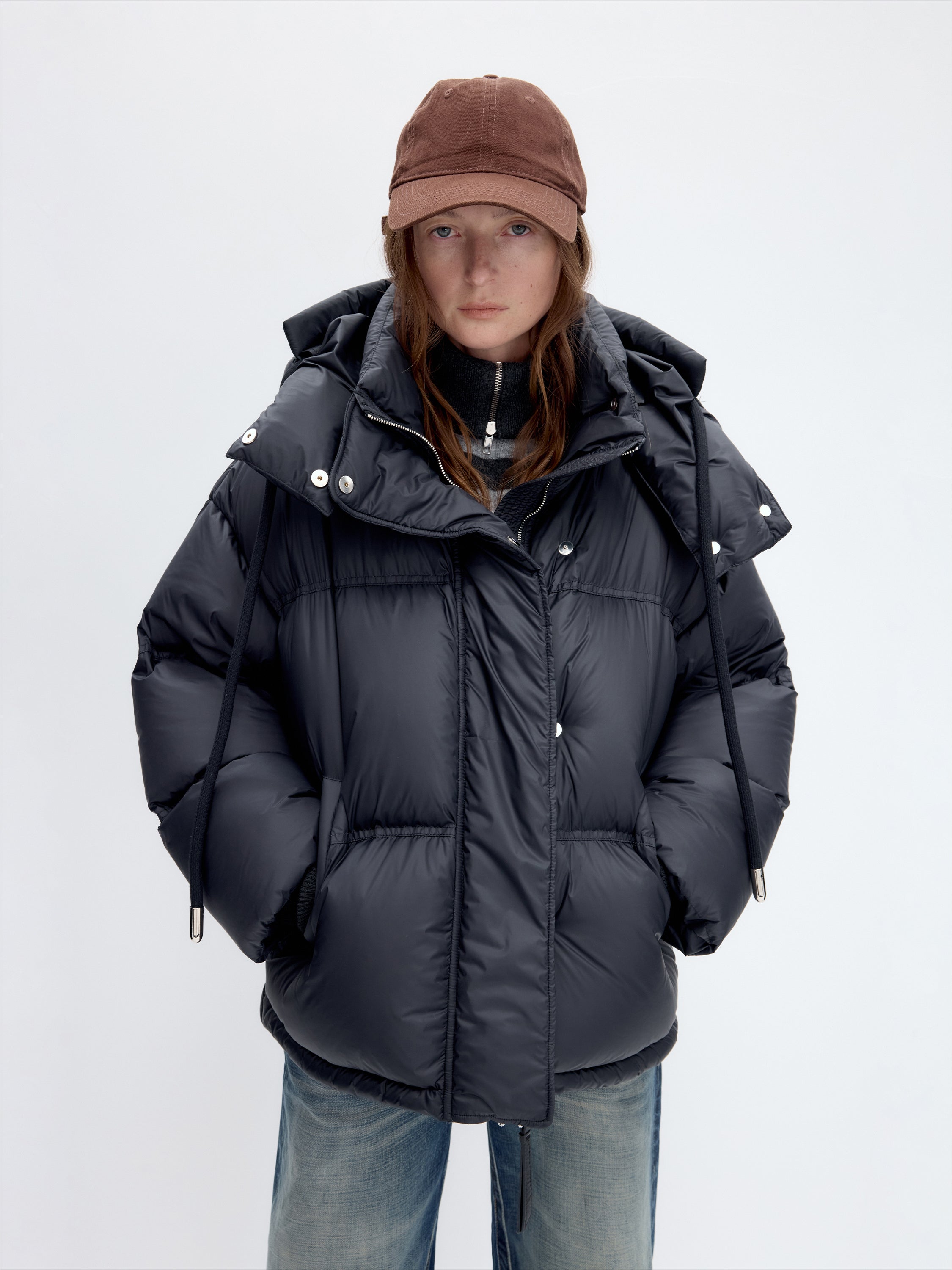 Windproof Hooded Duck Down Jacket