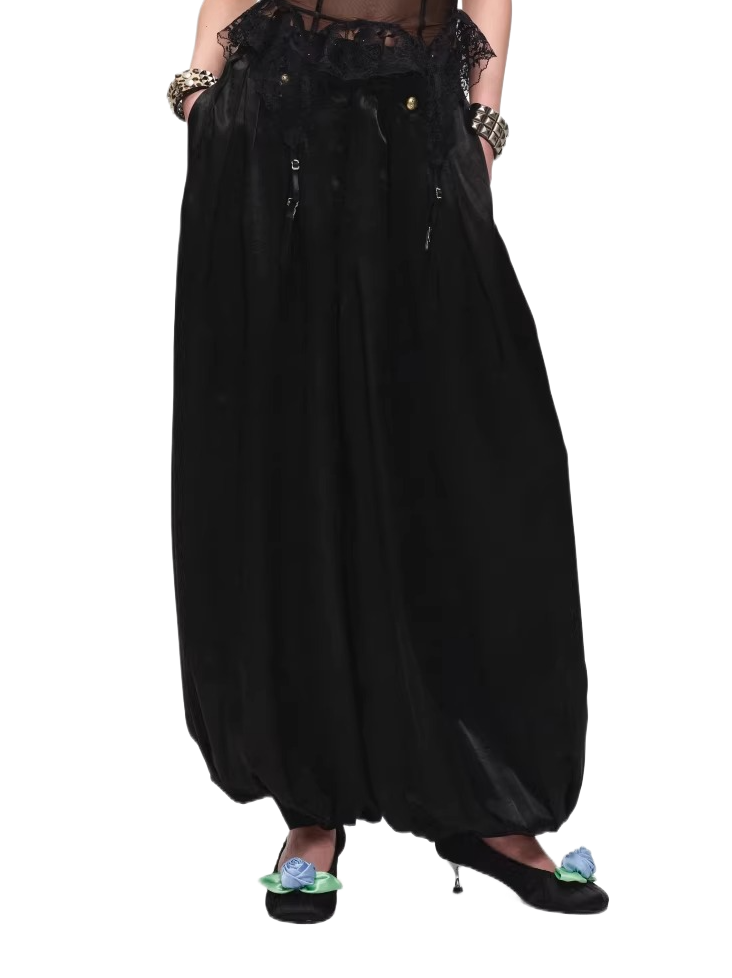 Relaxed Satin Balloon Trousers
