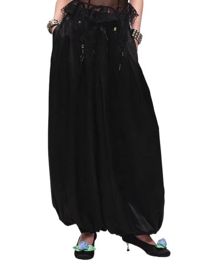 Relaxed Satin Balloon Trousers