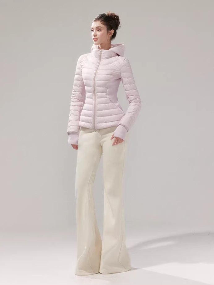 Lightweight 90% Down Quilted Stand-Collar Coat