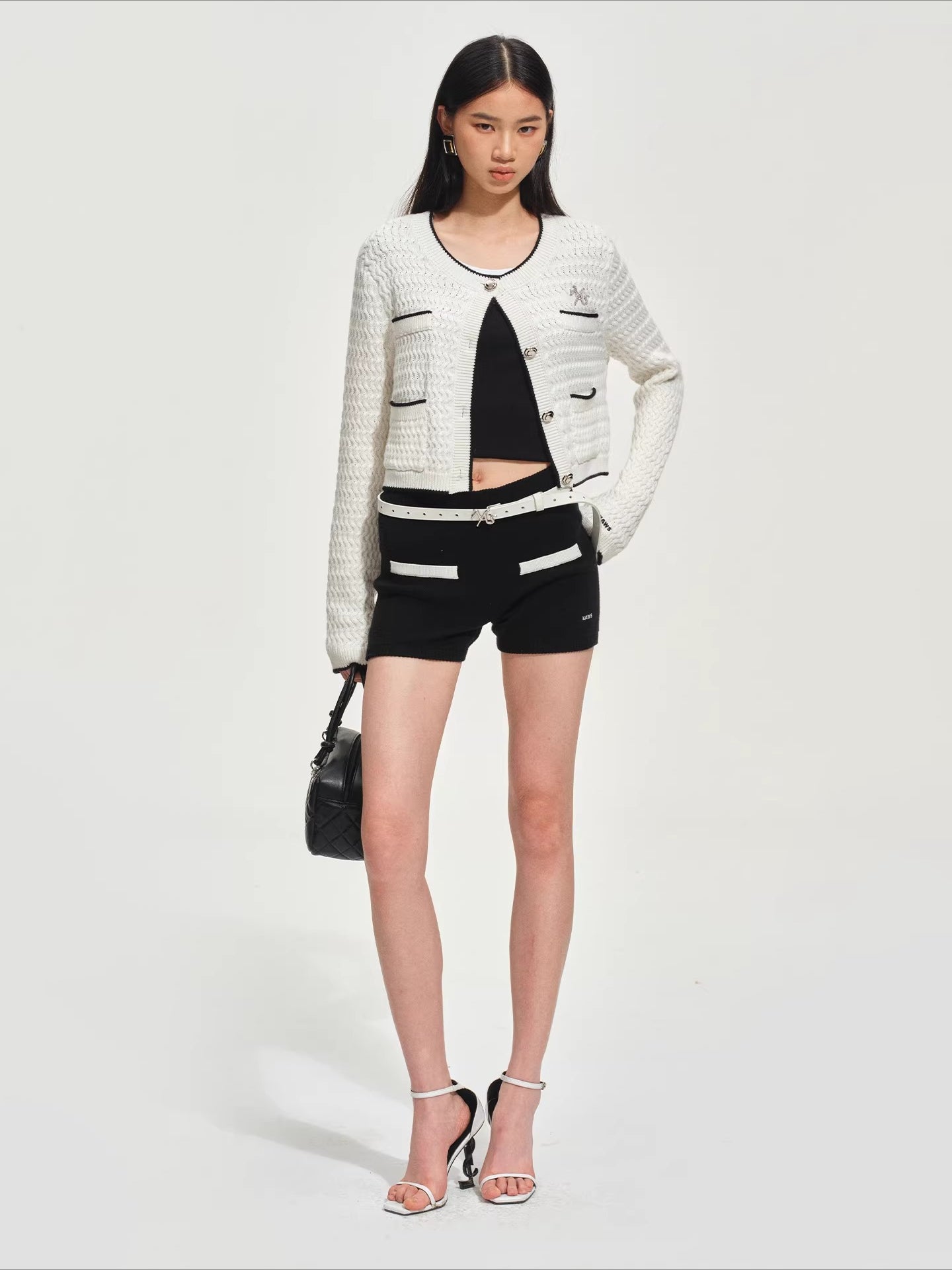 Wanderer Knight Cropped Cable-Knit Cardigan