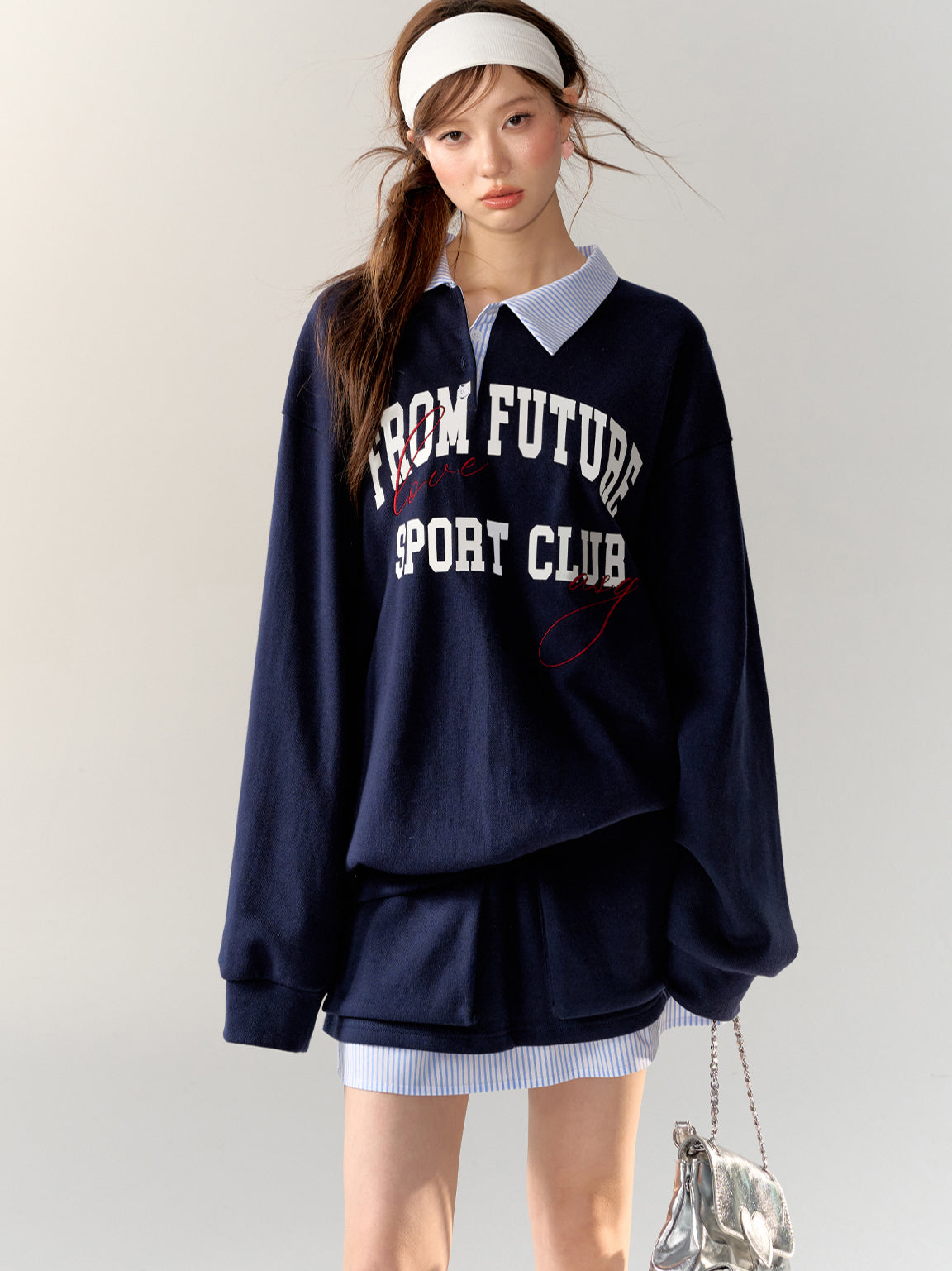 American College Style Sports Sweatshirt