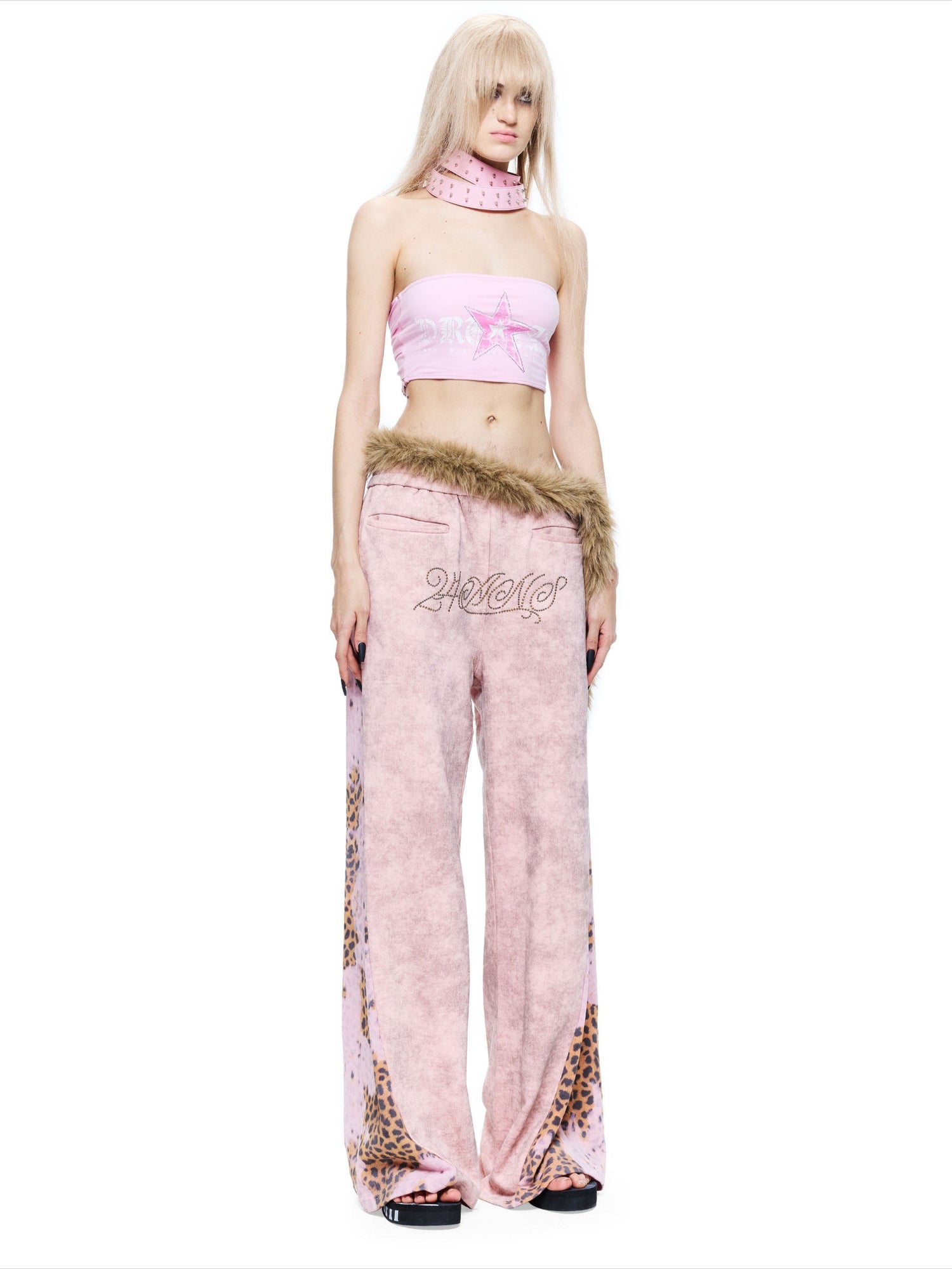 Punk Graphic Strapless Bustier