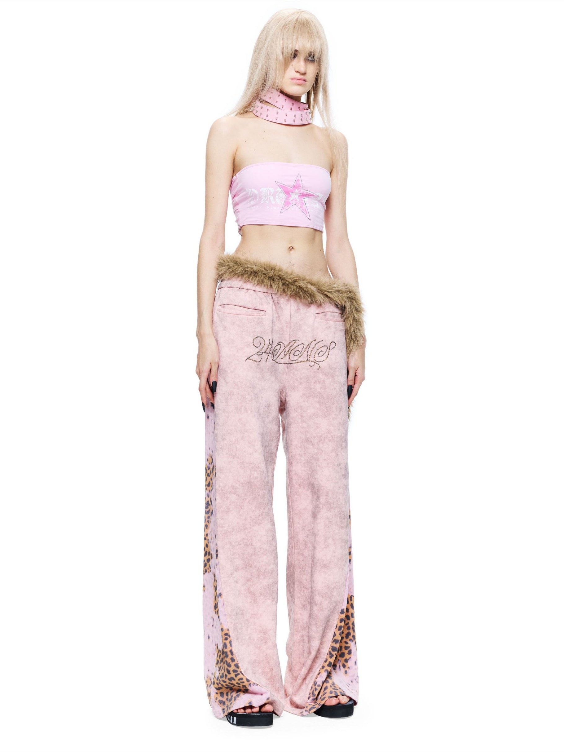 Punk Graphic Strapless Bustier