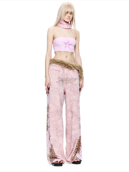 Punk Graphic Strapless Bustier