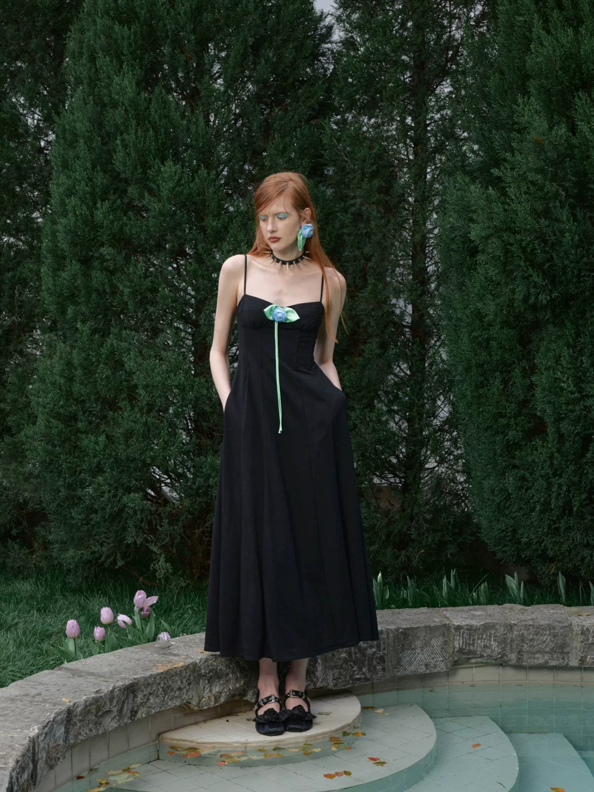Rose Brooch Corset Maxi Dress 1Jinn Studio