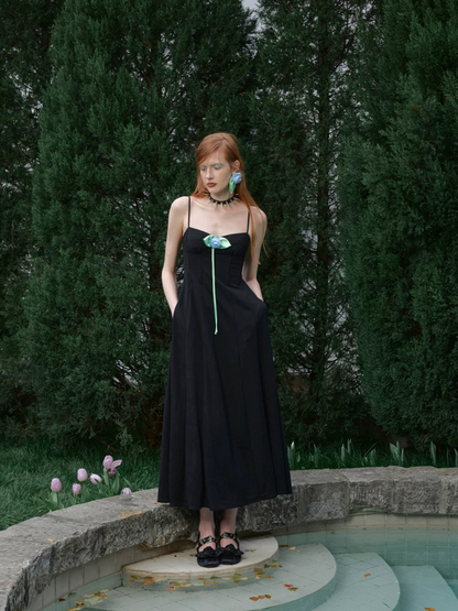 Rose Brooch Corset Maxi Dress 1Jinn Studio