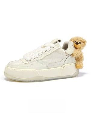 3D Detachable Plush Accent Chunky Sneakers