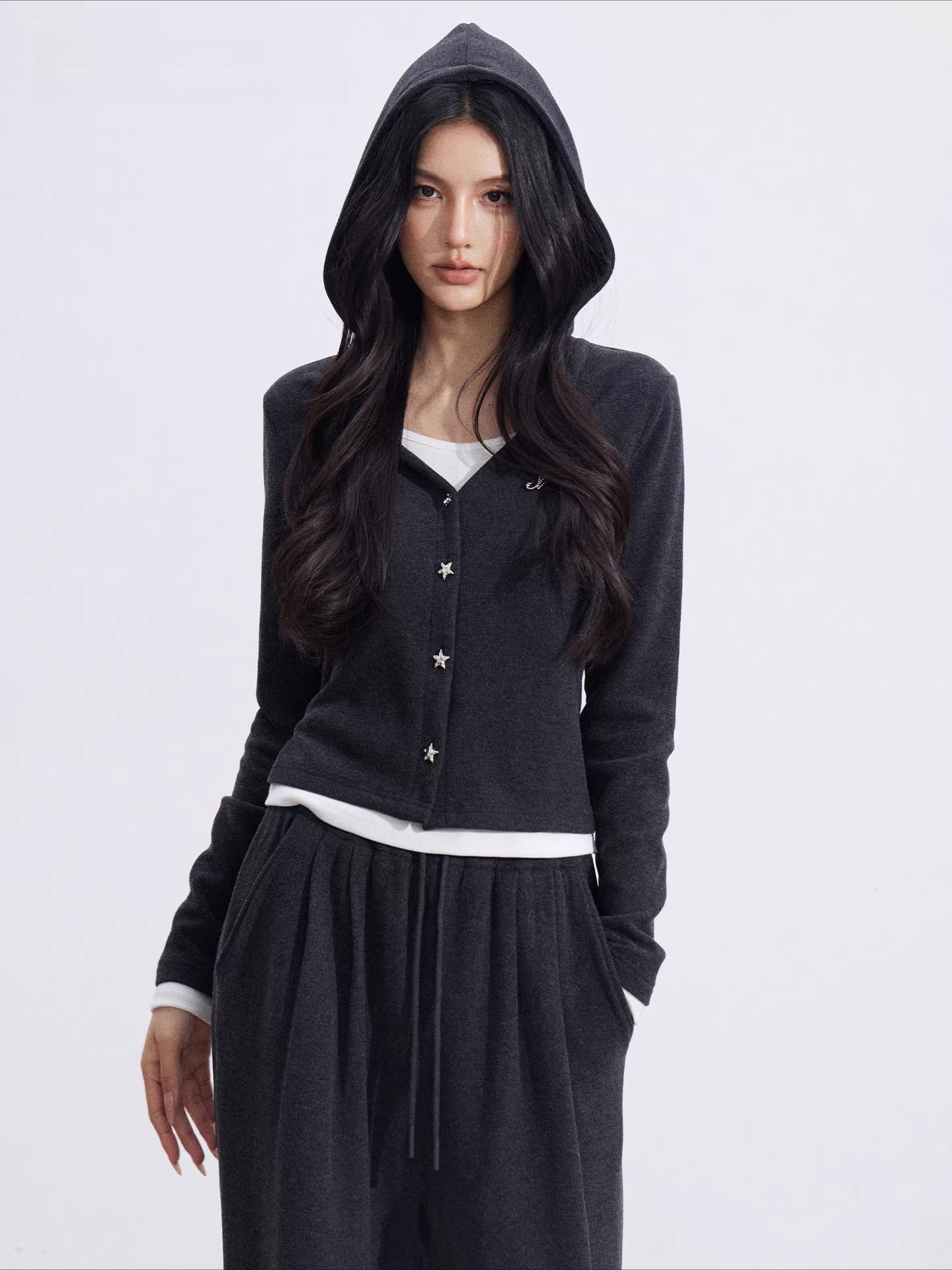 Layered Hooded Knit Set