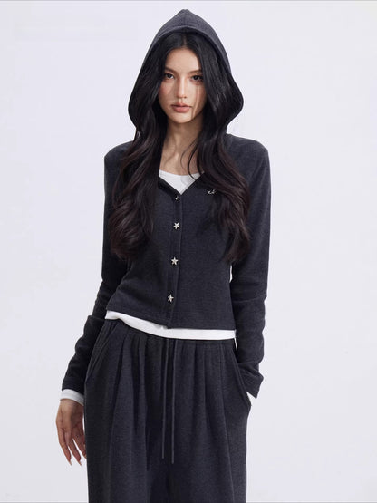 Layered Hooded Knit Set