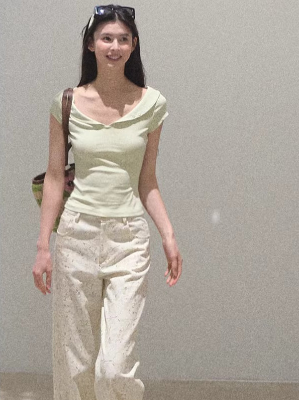 Pure Cotton Graphic Print Relaxed Pants