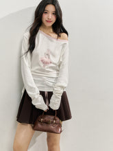 Asymmetric Shoulder 3D Bunny Long-Sleeve T-Shirt - CHINASQUAD
