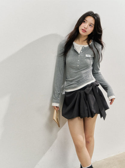 Lyocell Henley Neck Soft T-Shirt - CHINASQUAD