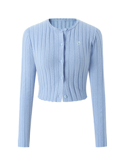Cashmere Crew-neck Cardigan - CHINASQUAD