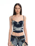 "Feria Series" Volcano Tie-dye Denim Camisole - CHINASQUAD