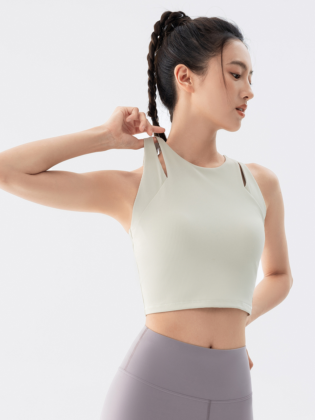 Double-layered Thin Strap Yoga Tank Top