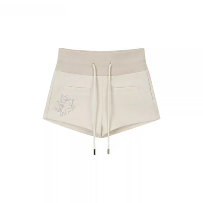 Rhinestone-Embellished Hooded Sweatshirt Jacket