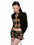 1JINN STUDIO Diamond Pattern Knitted Top & Shorts Set – view 9
