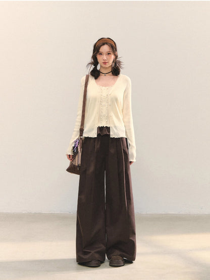 Ruffle Versatile Knitted Cardigans