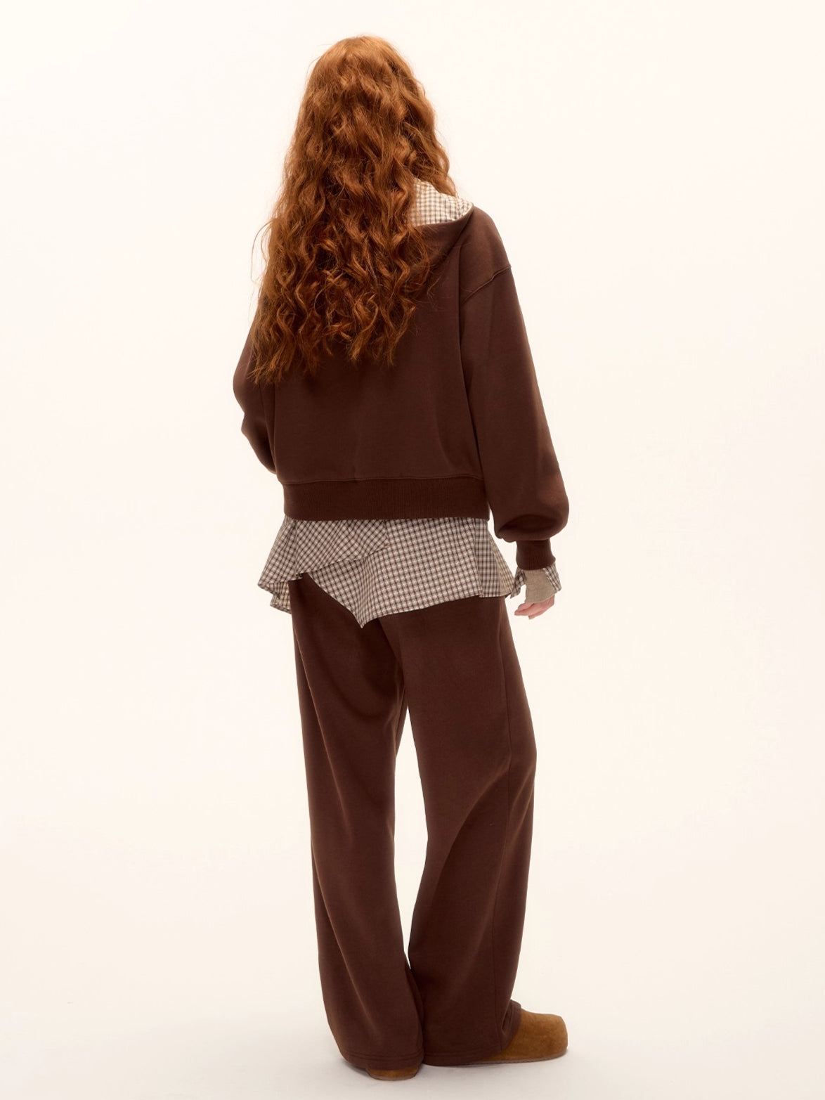 Fleece Hoodie &amp; Wide-Leg Sweatpants Set