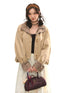 Two-piece Plaid Spliced Cocoon-shaped Trench Jacket - CHINASQUAD