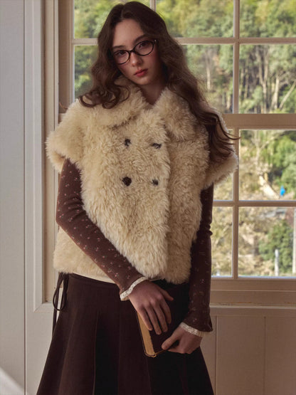 Vintage Short-Sleeve Vest Jacket