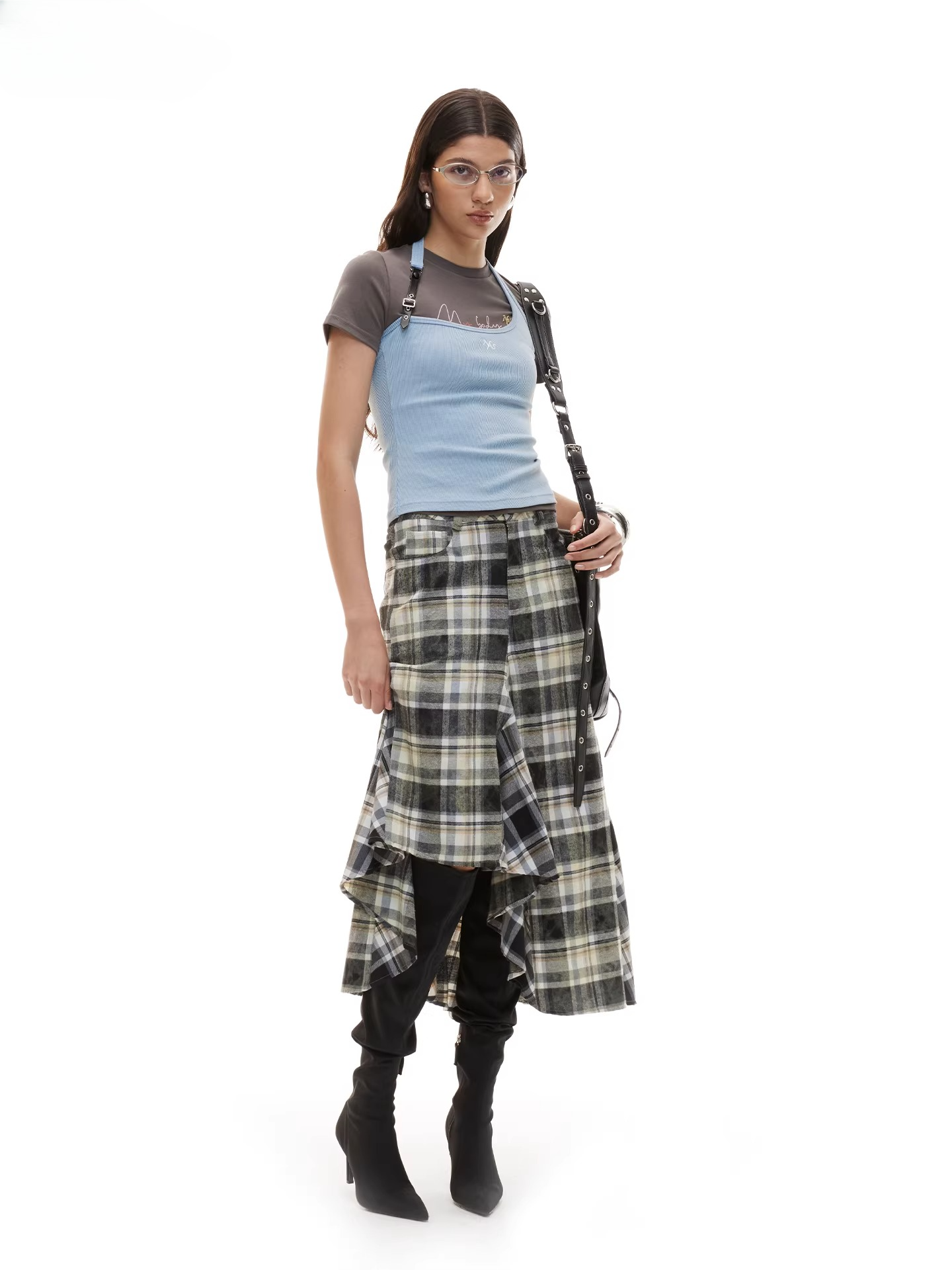 Equestrian Asymmetric Strap Fitted Tank