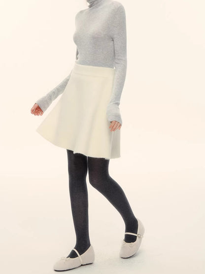 Wool-Blend Zip-Up Knit Jacket