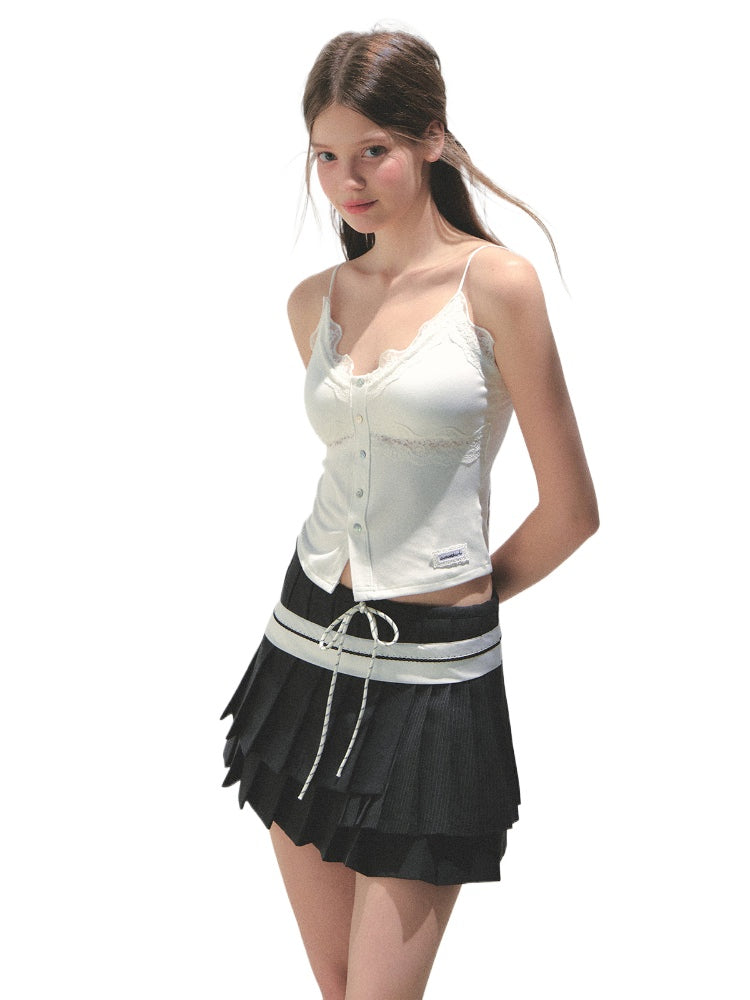 Built-in Bra Lace Camisole - CHINASQUAD