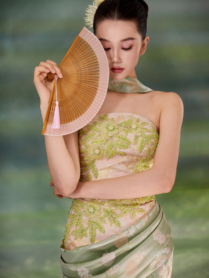Celadon Bloom Gown