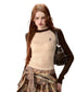 Apricot & Coffee Wool Knit Sweater - CHINASQUAD