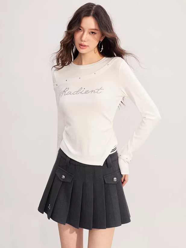 Asymmetrical Patchwork Knit Base Layer