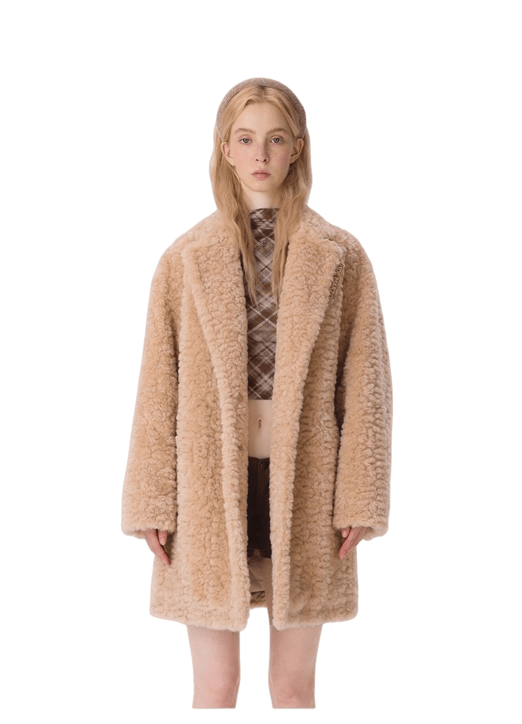 Back-Detail Mid-Length Puffer Coat