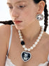 Whimsical Dog Large Pearl Necklace Choker - CHINASQUAD