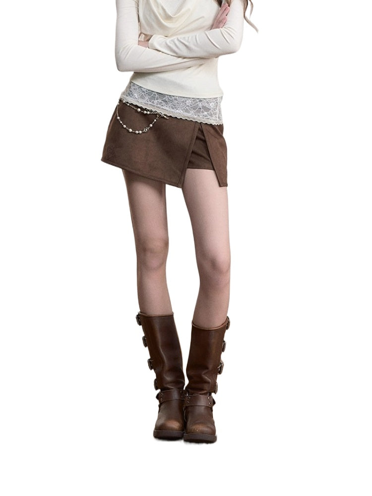 Irregular Heavy-Duty Side-Slit Skort