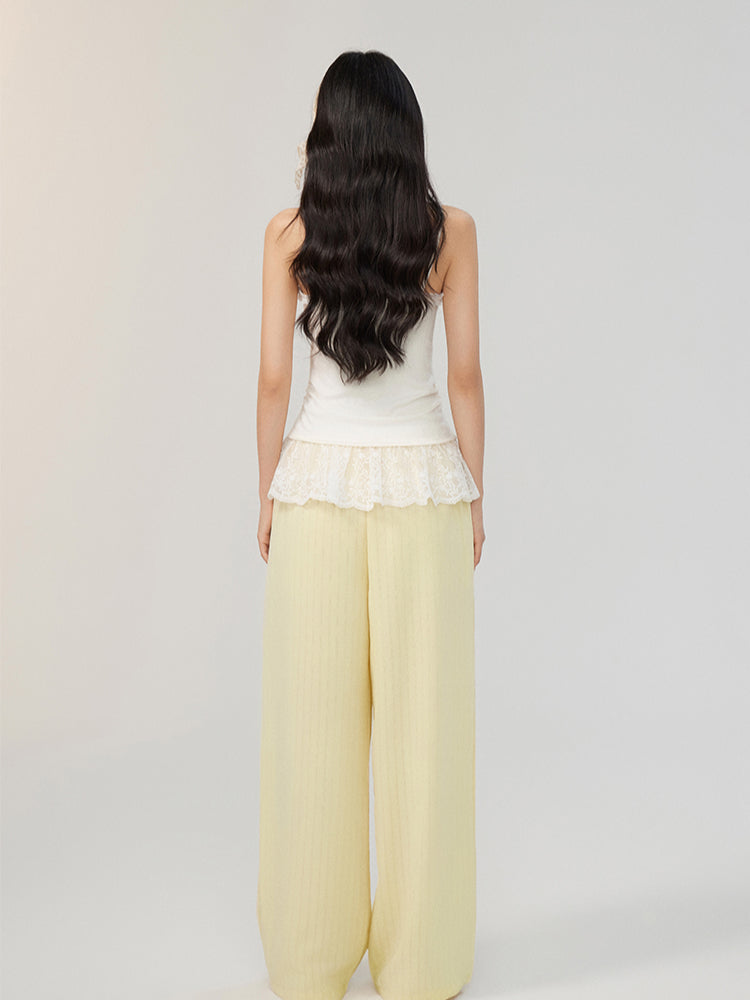 Cool and Drapey Ice Silk Wide-Leg Pants - CHINASQUAD