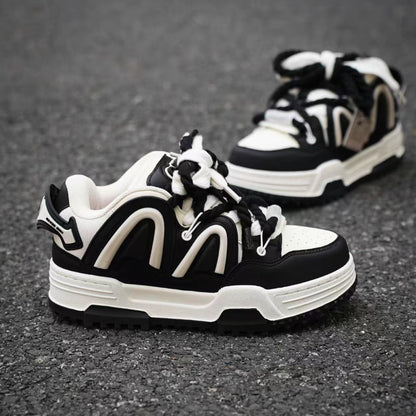 Black Panda Low-Top Casual Sneakers