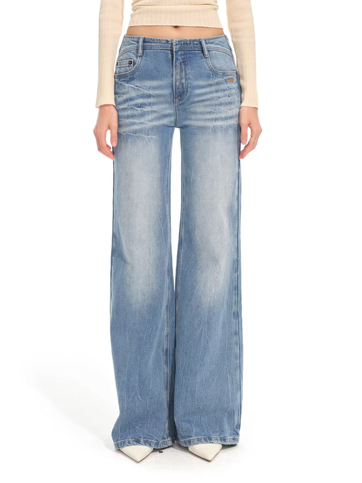 Proportion Straight-Leg Denim Pants