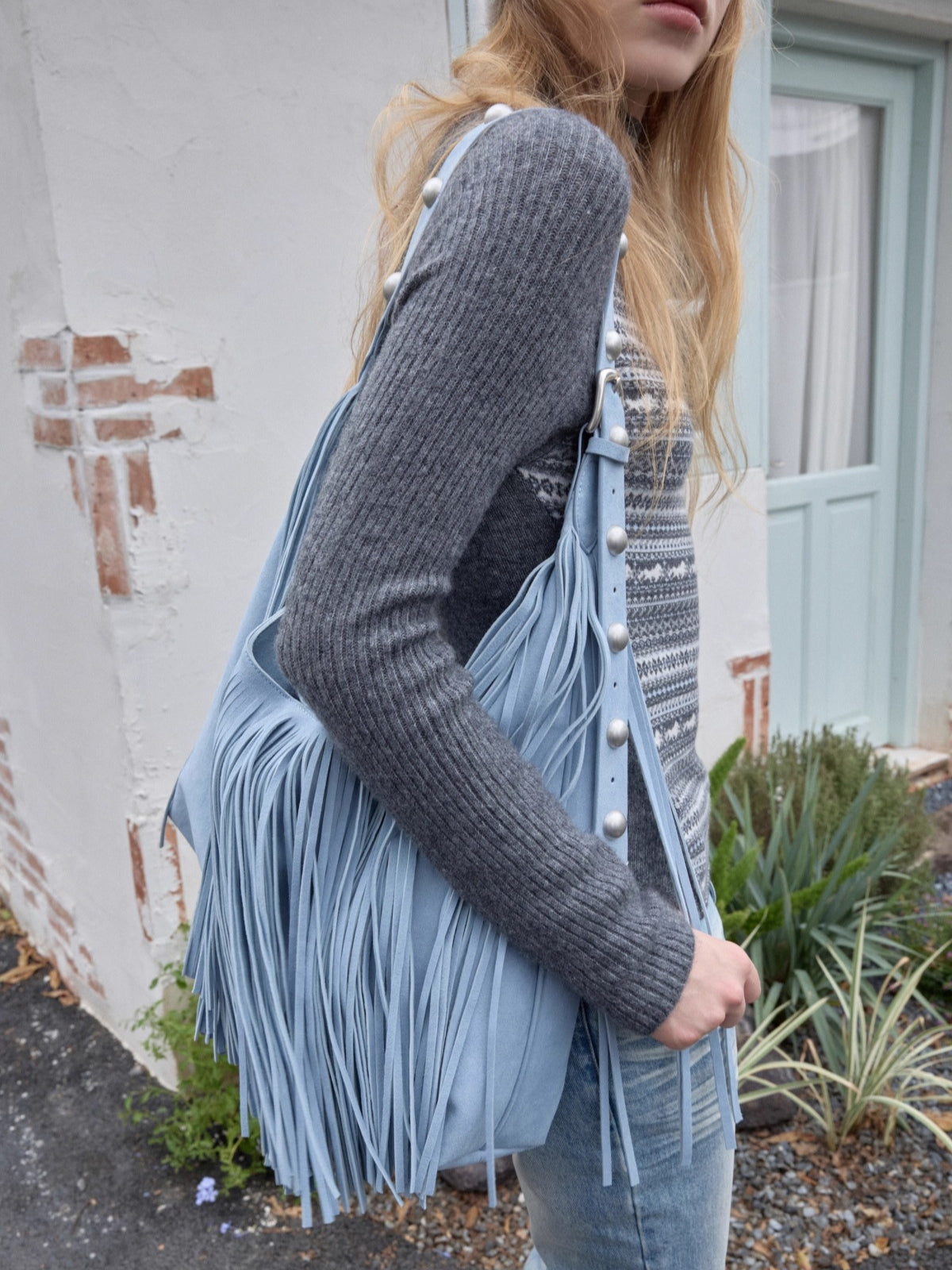 Fair Isle Raglan Knit Turtleneck Sweater