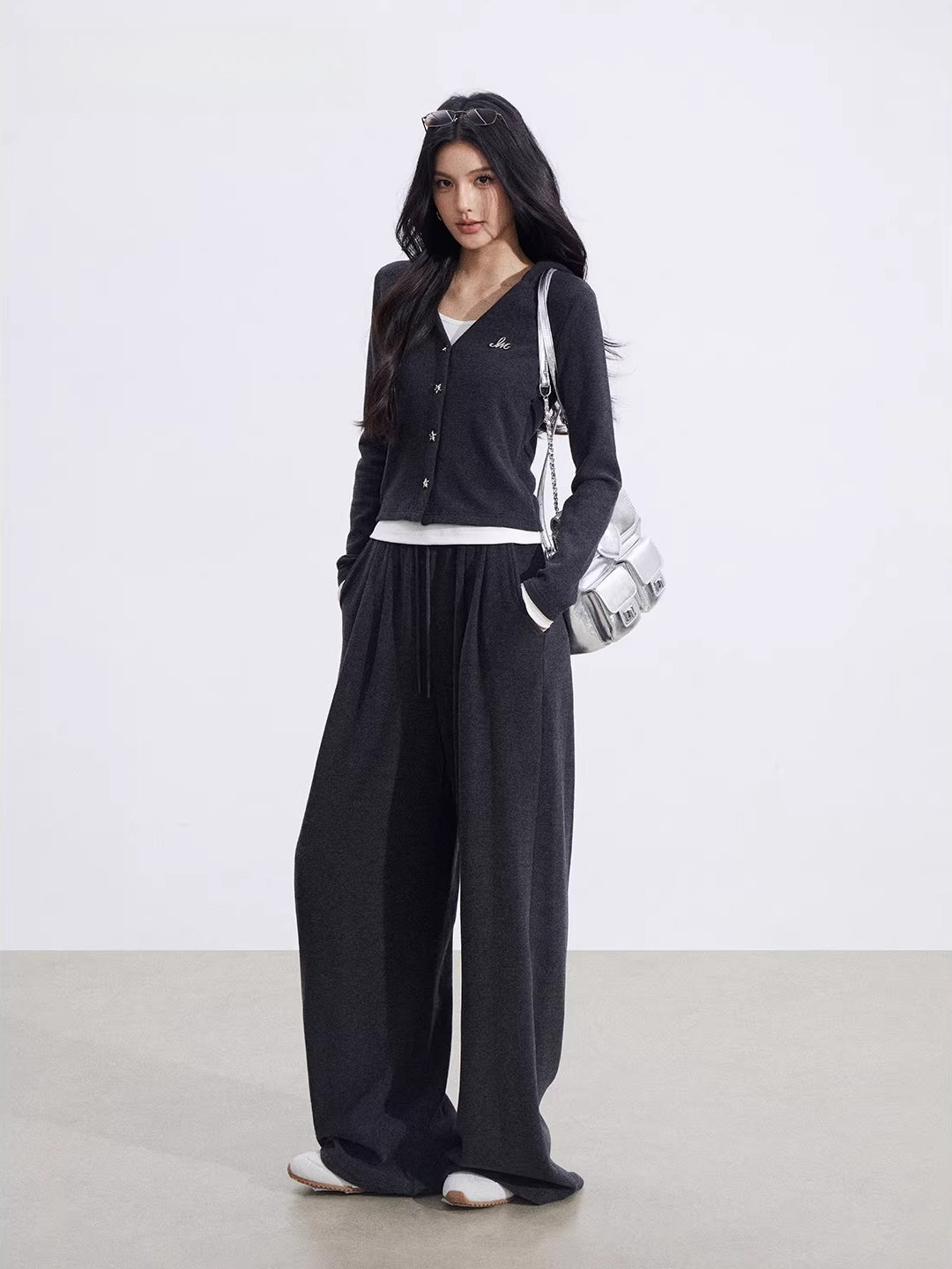 Layered Hooded Knit Set