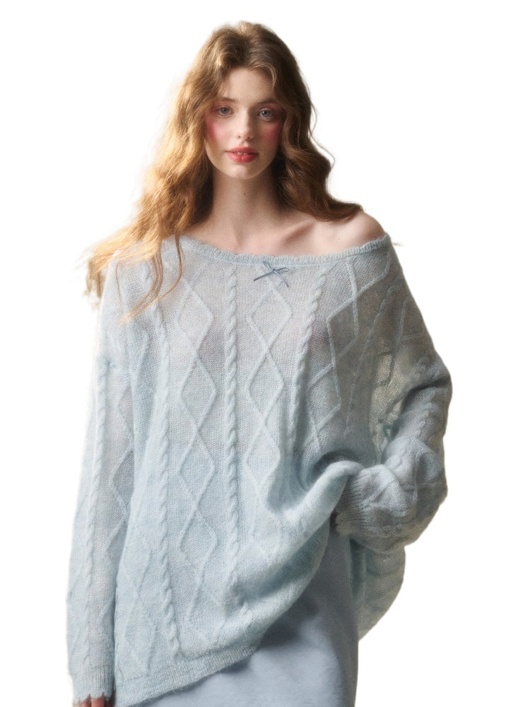 Pearl Mohair Knit Sweater